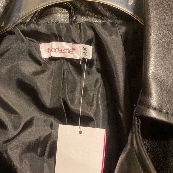 Faux Motto Leather Jacket - Picture 2 of 3